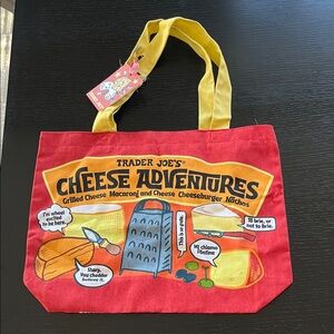 Trader Joe's Cheese Adventures Tote Bag, NWT